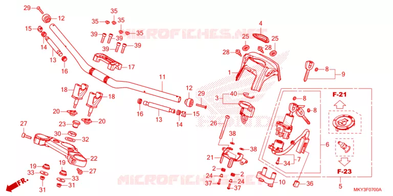 GUIDON Honda MOTO 650 CB 2023  CB650RAP
