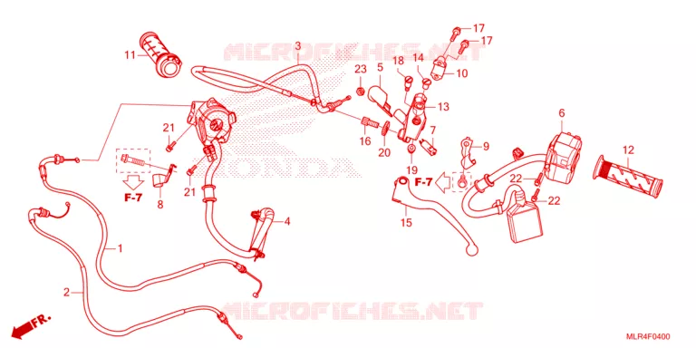 LEVIER DE GUIDON - CABLE - COMMODO Honda MOTO 500 CBR 2025  CBR500RAS