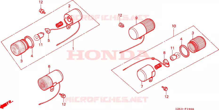 CLIGNOTANT Honda MOTO 70 DAX 1983  ST70C