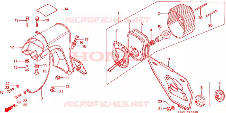FEU ARRIERE Honda MOTO 70 DAX 1984  ST70C