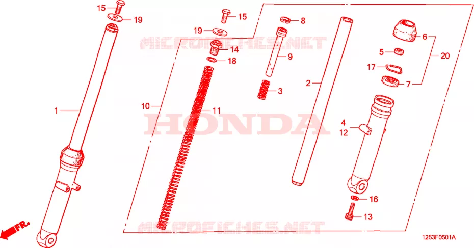 FOURCHE Honda MOTO 70 DAX 1990  ST70L