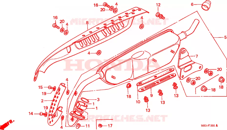 SILENCIEUX D'ECHAPPEMENT Honda MOTO 50 MONKEY 1987  Z50JH_M
