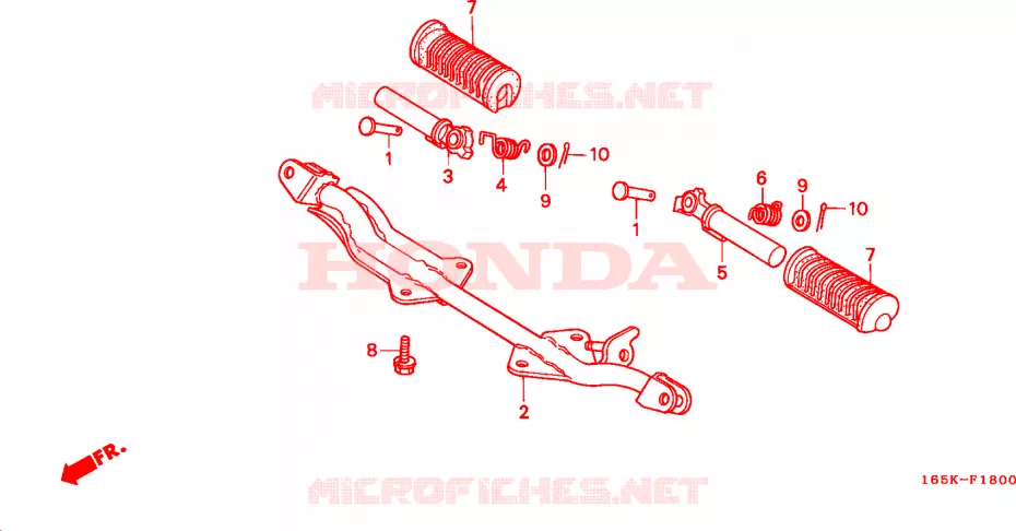 REPOSE PIED Honda MOTO 50 MONKEY 1993  Z50JN