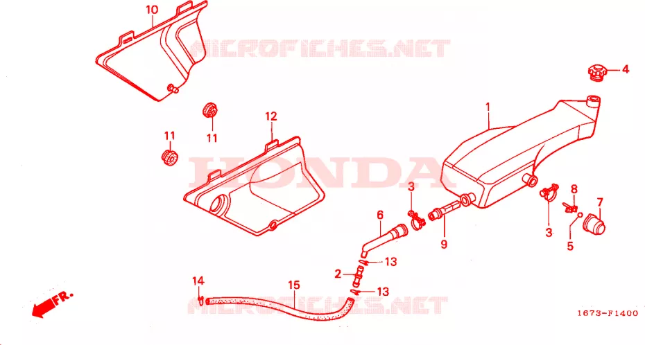 COUVERCLE LATERAL - RESERVOIR D'HUILE Honda MOTO 50 MT 1994  MT50SP