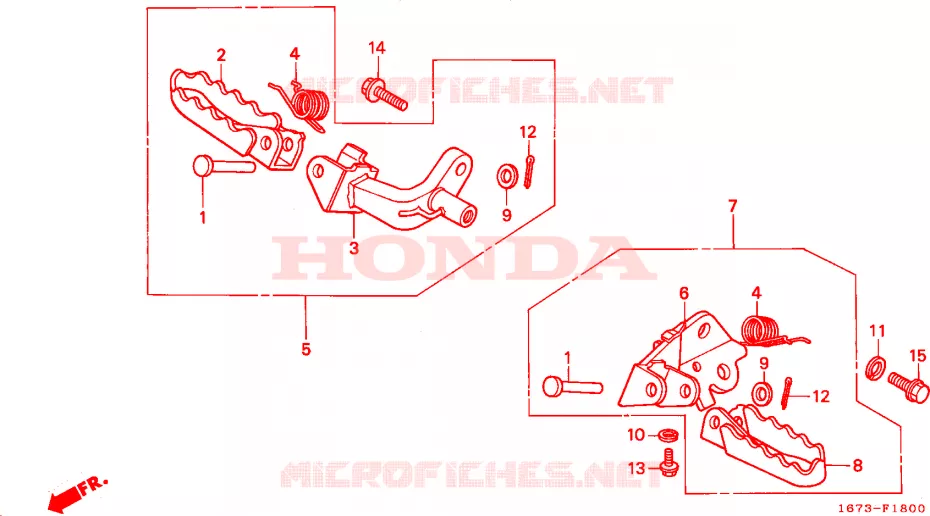 REPOSE PIED Honda MOTO 50 MT 1990  MT50FL