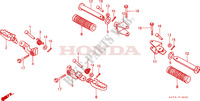 REPOSE PIED pour Honda XLS 125, MILES 1979