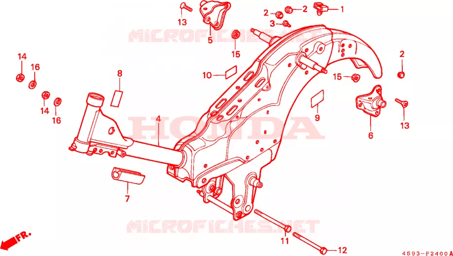 CADRE Honda MOTO 110 CT 1994  CT110P