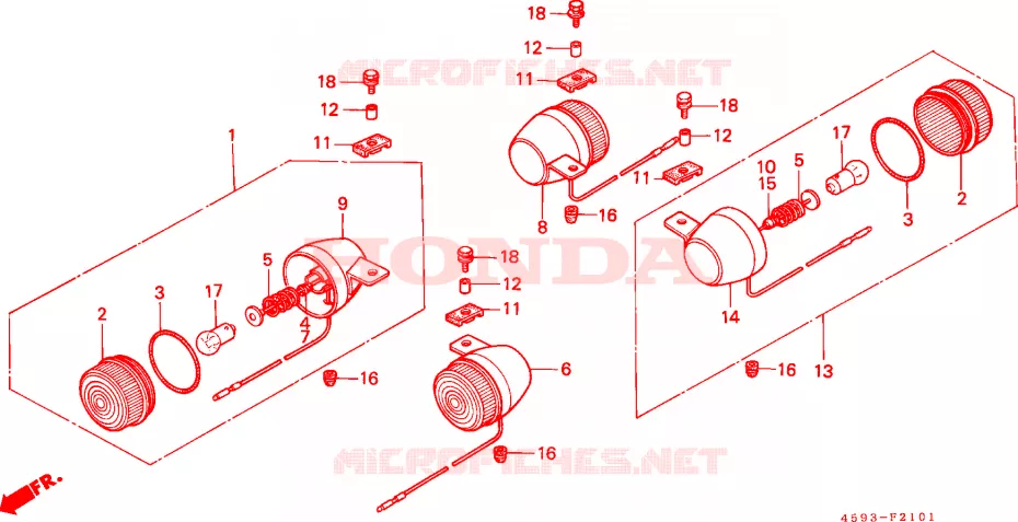 CLIGNOTANT(2) Honda MOTO 110 CT 1982  CT110B