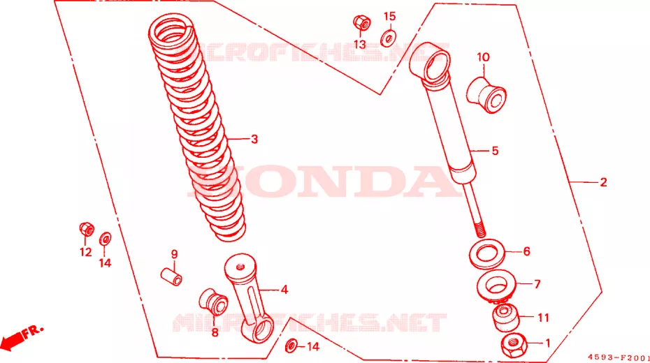 COUSSIN ARRIERE(2) Honda MOTO 110 CT 1996  CT110P