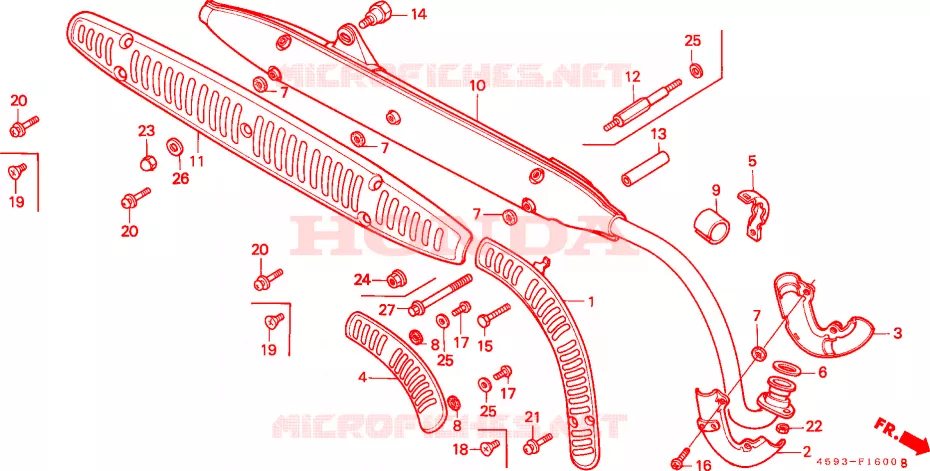 SILENCIEUX D'ECHAPPEMENT Honda MOTO 110 CT 1996  CT110P