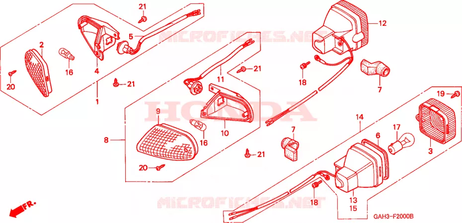 CLIGNOTANT Honda SCOOTER 50 DIO 1998  SK50MV