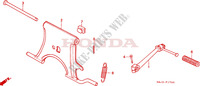 BEQUILLE CENTRALE   PEDALE DE FREIN pour Honda NE 50 VISION 1990