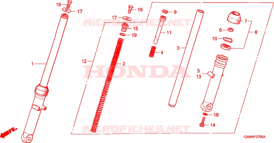 FOURCHE Honda MOTO 70 DAX 1996  ST70T