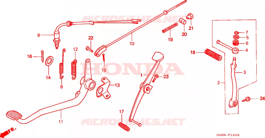 PEDALE Honda MOTO 50 DAX 1996  ST50T