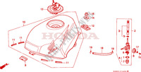 RESERVOIR A CARBURANT pour Honda NSR 75 HRC 1994