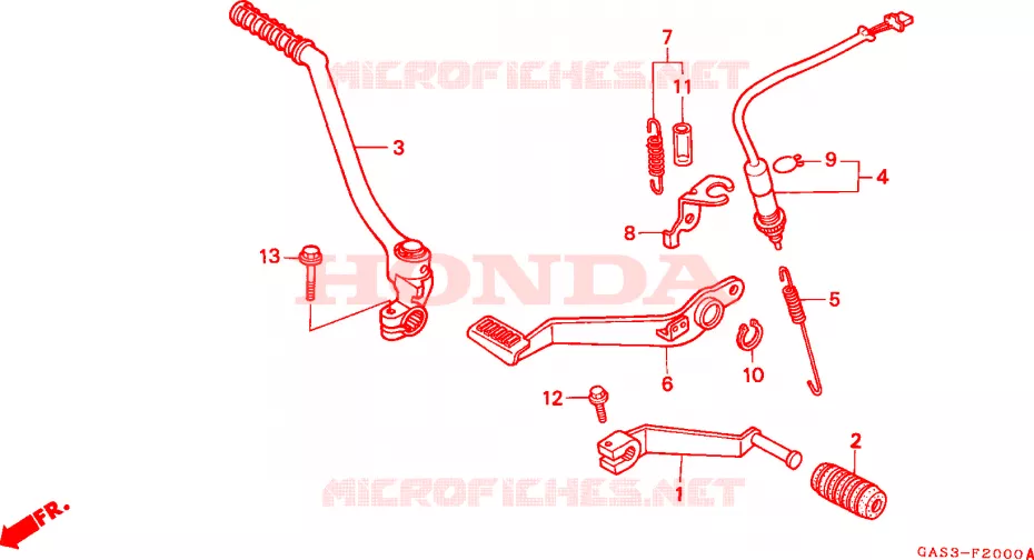 PEDALE - KICK Honda MOTO 75 NSR 1994  NSR75R