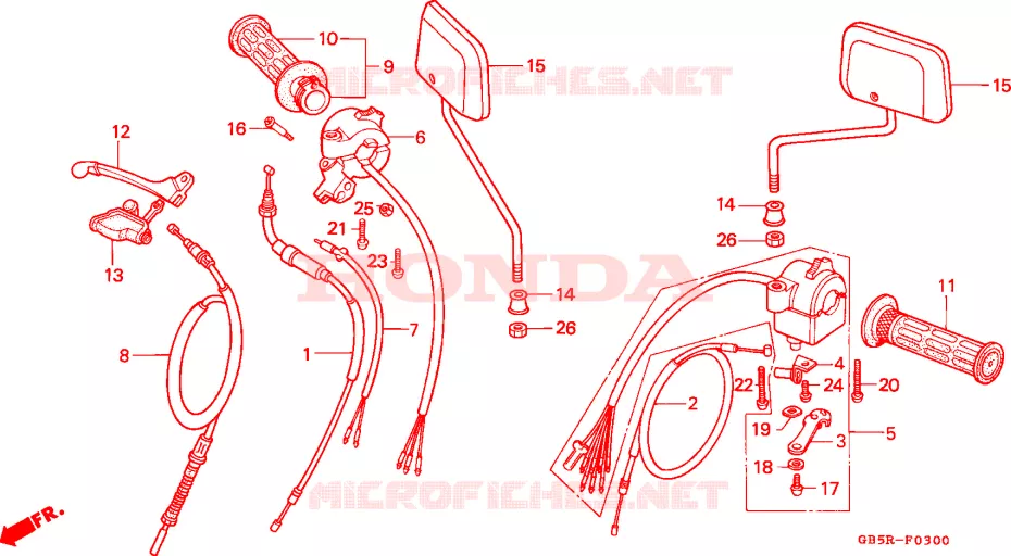 LEVIER DE GUIDON - COMMODO Honda MOTO 90 CUB 1994  C90CWR