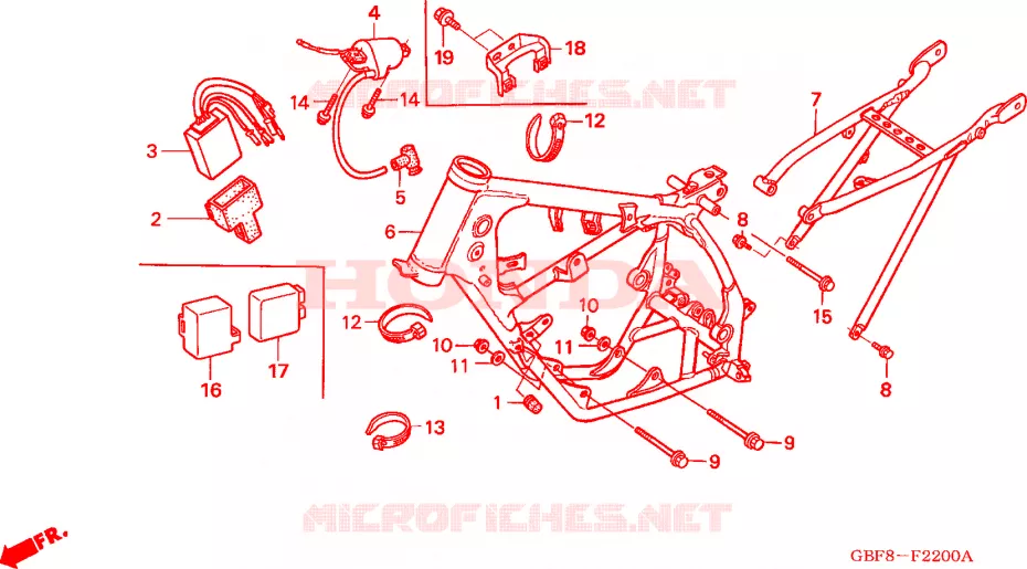 CADRE Honda MOTO 85 CR 2006  CR85RB6