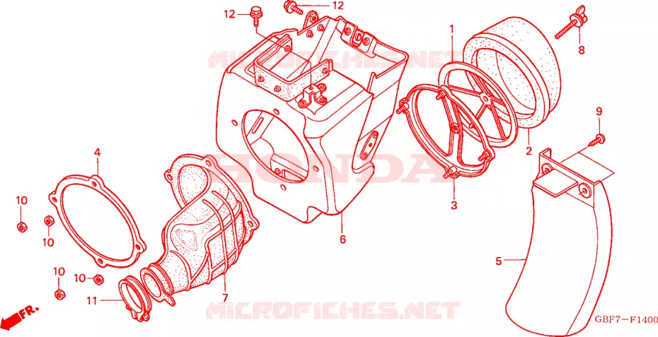 FILTRE A AIR Honda MOTO 85 CR 2003  CR85R3