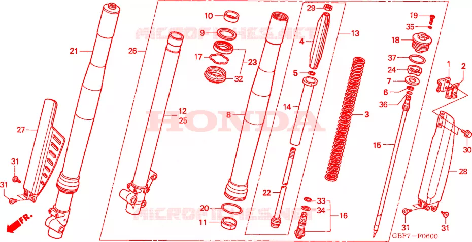 FOURCHE Honda MOTO 85 CR 2006  CR85RB6