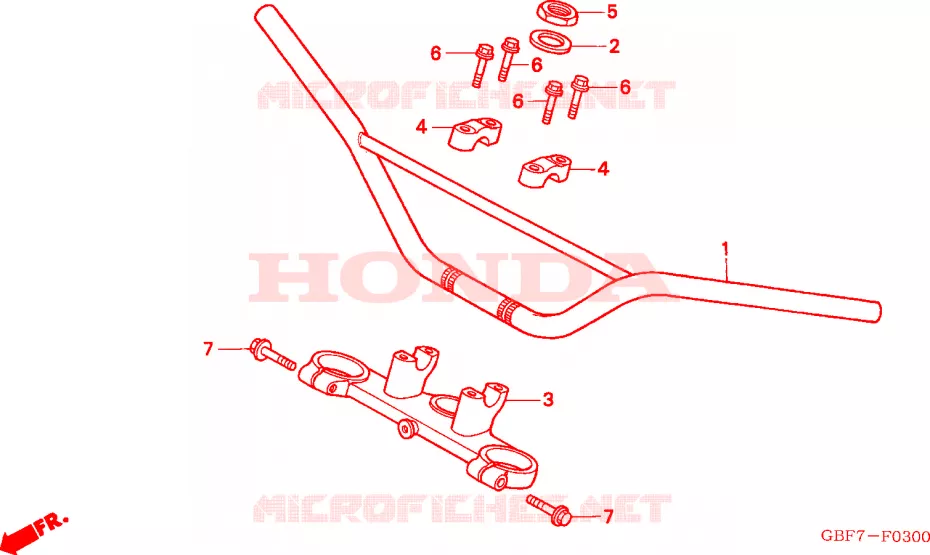 GUIDON Honda MOTO 85 CR 2005  CR85R5