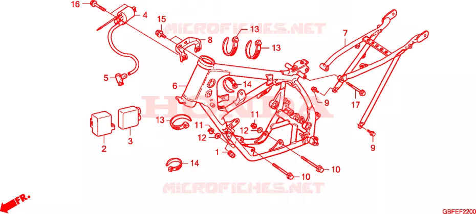 CADRE Honda MOTO 85 CR 2006  CR85RB7