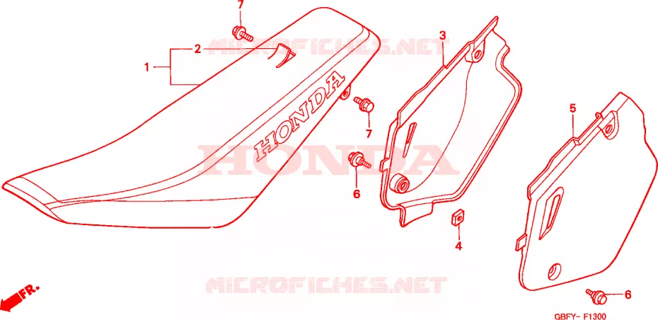 SELLE - CARENAGE Honda MOTO 80 CR 2002  CR80R2