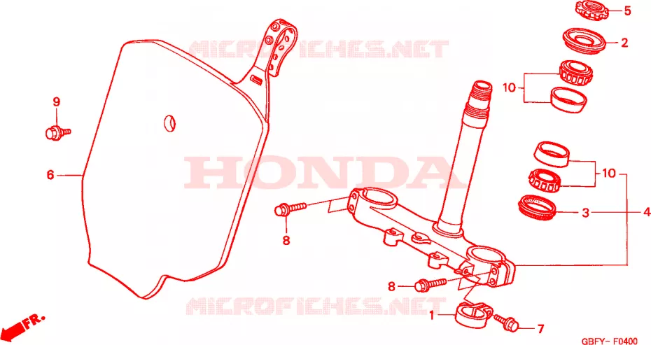 TE DE FOURCHE Honda MOTO 80 CR 2000  CR80RY