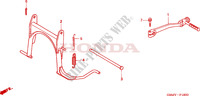 BEQUILLE CENTRALE   PEDALE DE FREIN pour Honda SFX 50 2000