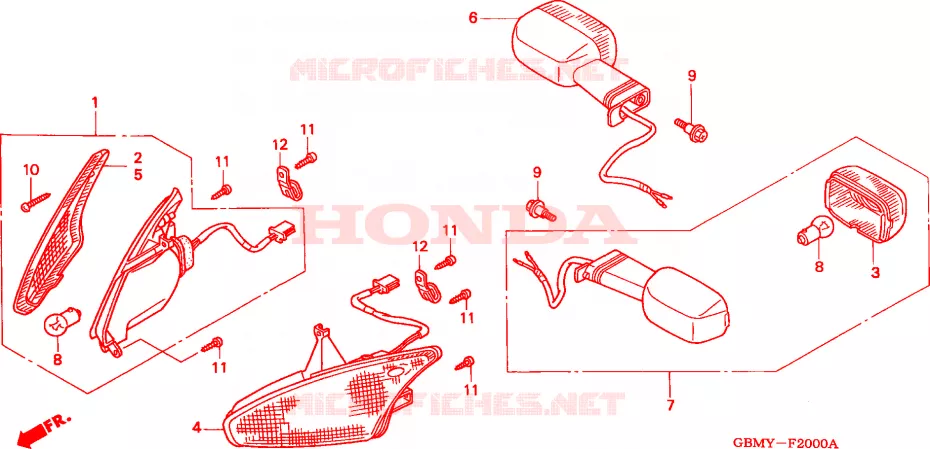 CLIGNOTANT Honda SCOOTER 50 SFX 2000  SFX50Y