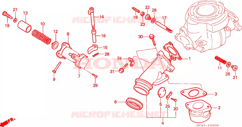 COLLECTEUR D'ECHAPPEMENT Honda MOTO 80 CR 1986  CR80R2G