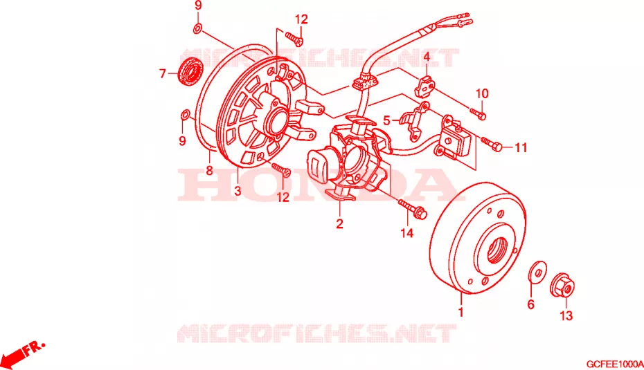 ALTERNATEUR Honda MOTO 70 CRF 2007  CRF70F7