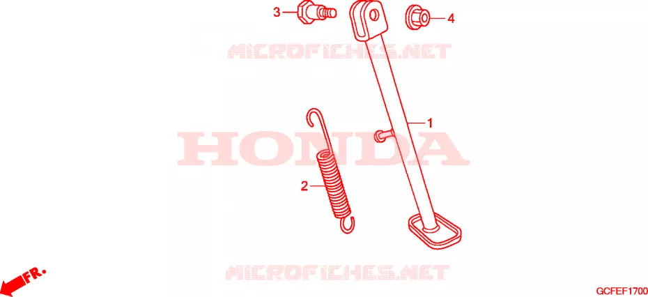 BEQUILLE Honda MOTO 70 CRF 2010  CRF70FA