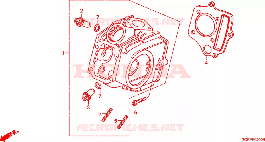CULASSE Honda MOTO 70 CRF 2004  CRF70F4
