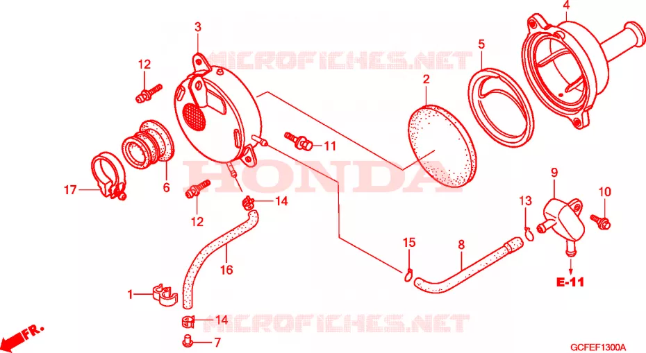 FILTRE A AIR Honda MOTO 70 CRF 2009  CRF70F9