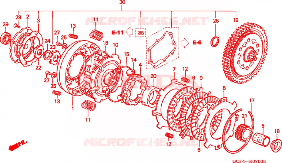 EMBRAYAGE Honda MOTO 70 XR 2002  XR70R2