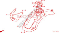 CARENAGE ARRIERE pour Honda SKY 50 DELUXE SK 2001