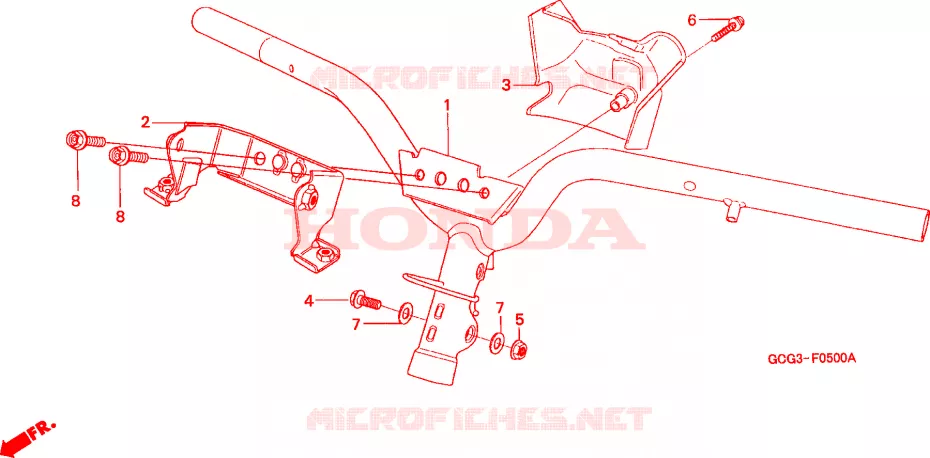 GUIDON - CARENAGE Honda SCOOTER 50 SKY 2000  SGX50SY