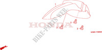 GARDE BOUE AVANT(2) pour Honda X8R 50 CROSS SPORT 2000