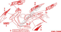 RAYURE(1) pour Honda X8R 50 SUPER SPORT MOPED 1998