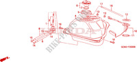 RESERVOIR A CARBURANT pour Honda X8R 50 CROSS SPORT 2000