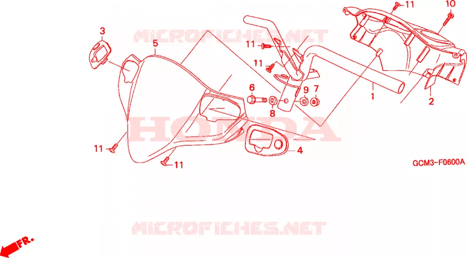 GUIDON Honda SCOOTER 50 X8R 1998  SZX50XW