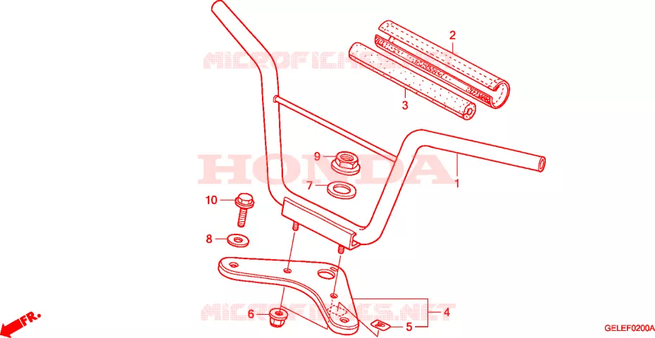 GUIDON - TE DE FOURCHE Honda MOTO 50 CRF 2011  CRF50FB