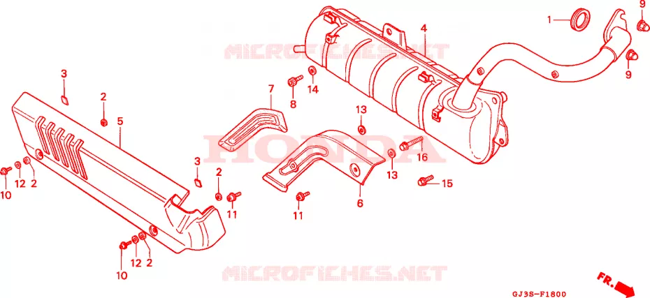 SILENCIEUX D'ECHAPPEMENT Honda SCOOTER 50 SCOOPY 1993  SH50DP