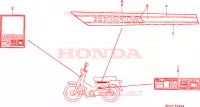 EMBLEME/RAYURE(C50SN E) pour Honda CUB 50 STANDARD 1992