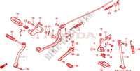PEDALE   BEQUILLE   REPOSE PIED pour Honda XR 80 1992
