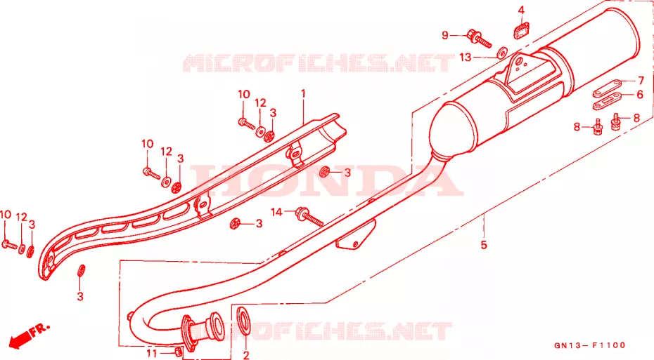 SILENCIEUX D'ECHAPPEMENT Honda MOTO 80 XR 1986  XR80RG