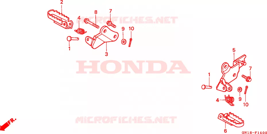 REPOSE PIED Honda MOTO 80 XR 2001  XR80R1