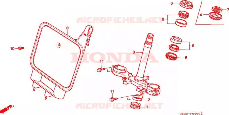 TE DE FOURCHE Honda MOTO 80 CR 1995  CR80RS
