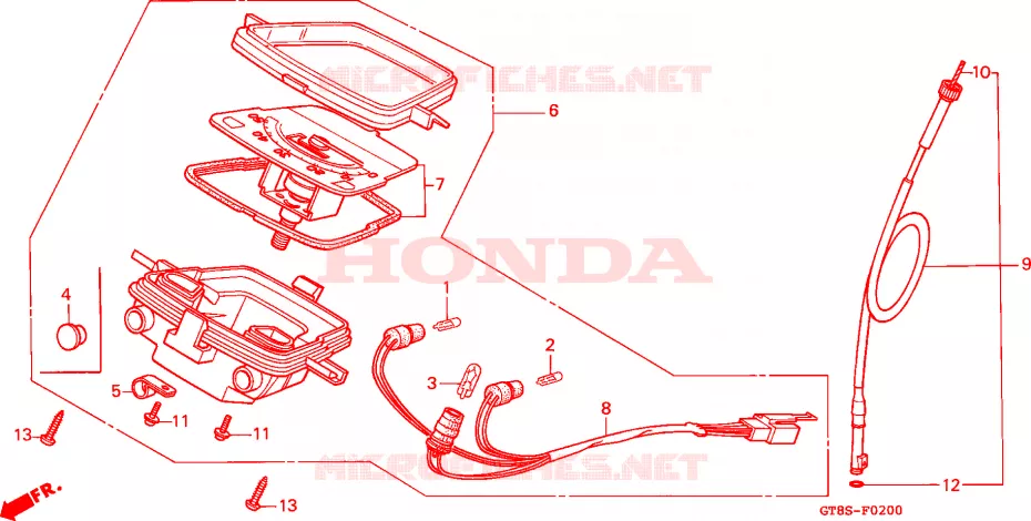 COMPTEUR Honda MOTO 50 WALLAROO 1995  PK50MS